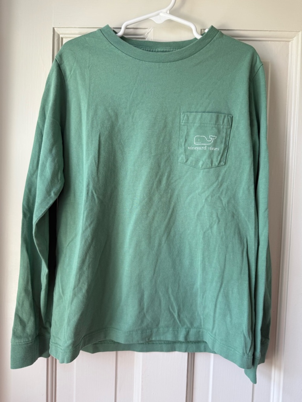 Vineyard Vines Long Sleeve Pocket Tee in Seafoam Green